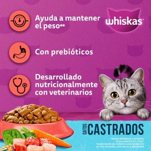 WHISKAS CASTRADOS MIX CARNES X 500 GR