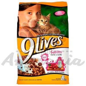9 LIVES DELICIAS GATITOS CARNE Y LECHE
